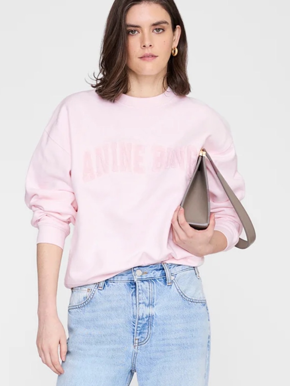 NWT Anine Bing Terry Sweatshirt in Light pink